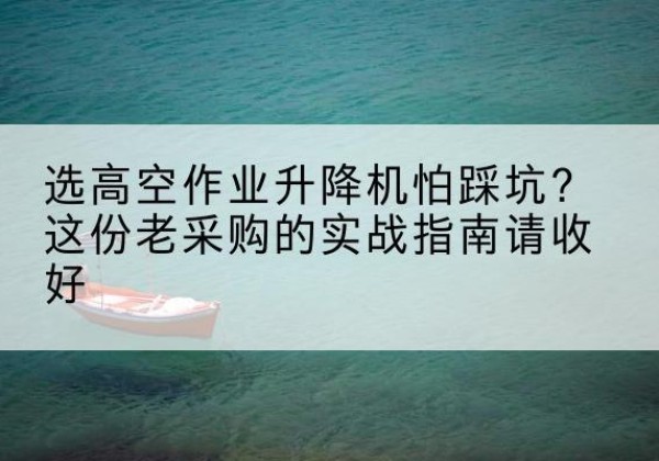 蒲江高空作业升降机厂家推荐-选高空作业升降机怕踩坑？这份老采购的实战指南请收好