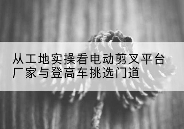 蒲江电动剪叉升降平台厂家-从工地实操看电动剪叉平台厂家与登高车挑选门道